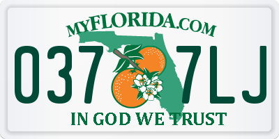 FL license plate 0377LJ