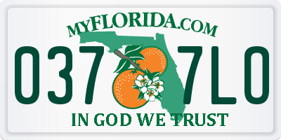 FL license plate 0377LO