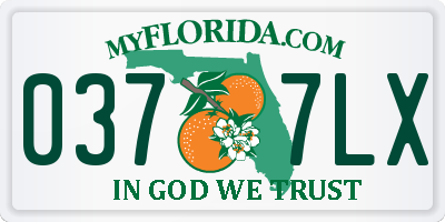FL license plate 0377LX