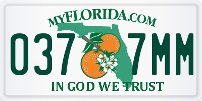 FL license plate 0377MM
