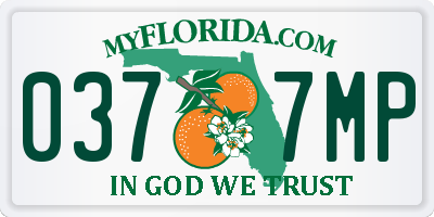 FL license plate 0377MP