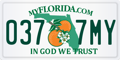 FL license plate 0377MY