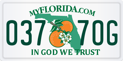 FL license plate 0377OG