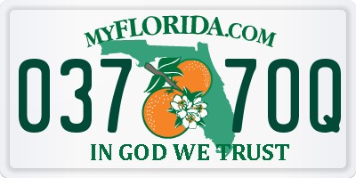 FL license plate 0377OQ