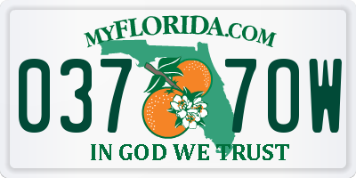 FL license plate 0377OW