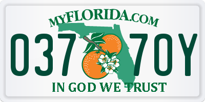 FL license plate 0377OY