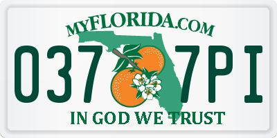 FL license plate 0377PI