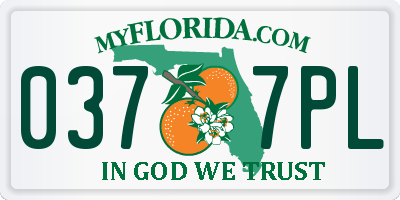 FL license plate 0377PL