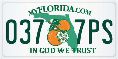 FL license plate 0377PS