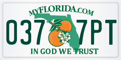 FL license plate 0377PT