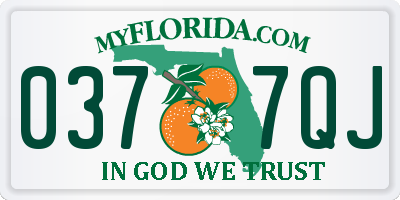 FL license plate 0377QJ