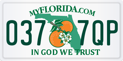 FL license plate 0377QP