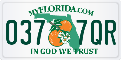 FL license plate 0377QR