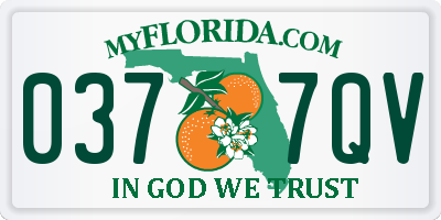 FL license plate 0377QV