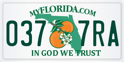 FL license plate 0377RA