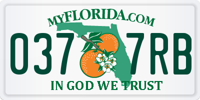FL license plate 0377RB