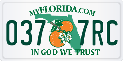 FL license plate 0377RC