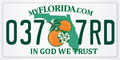 FL license plate 0377RD
