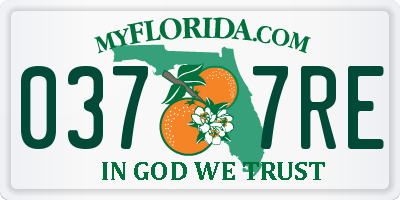 FL license plate 0377RE
