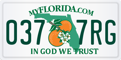 FL license plate 0377RG