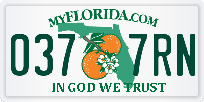 FL license plate 0377RN