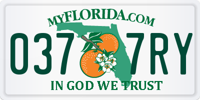 FL license plate 0377RY