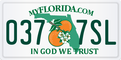 FL license plate 0377SL