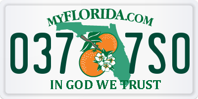 FL license plate 0377SO