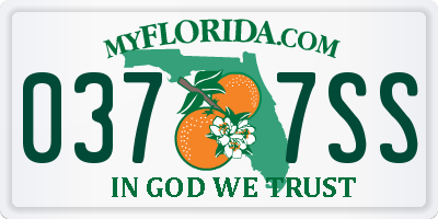 FL license plate 0377SS