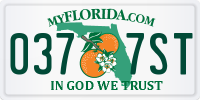 FL license plate 0377ST