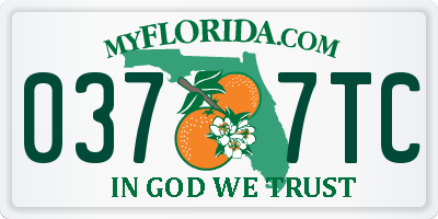 FL license plate 0377TC