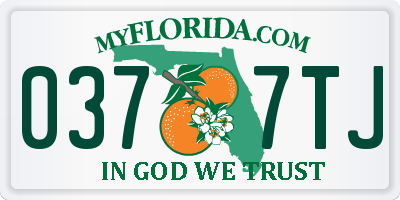 FL license plate 0377TJ