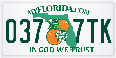 FL license plate 0377TK