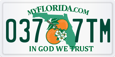 FL license plate 0377TM