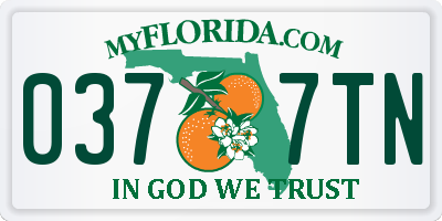 FL license plate 0377TN