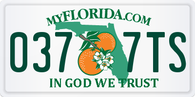 FL license plate 0377TS