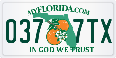 FL license plate 0377TX