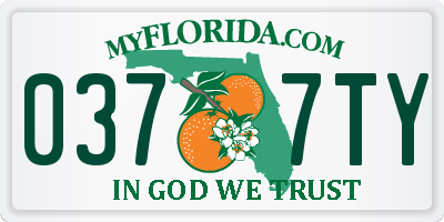 FL license plate 0377TY