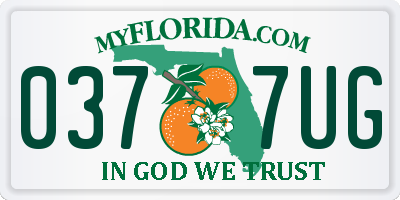 FL license plate 0377UG