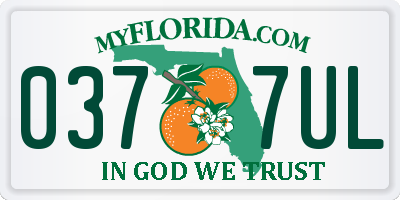 FL license plate 0377UL