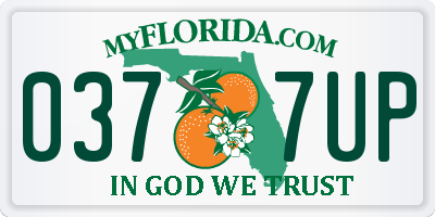 FL license plate 0377UP