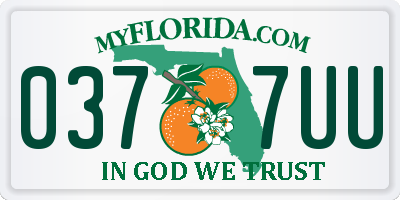 FL license plate 0377UU