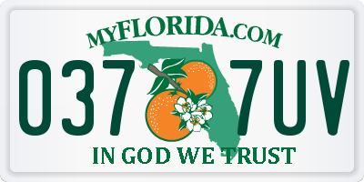 FL license plate 0377UV