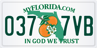 FL license plate 0377VB