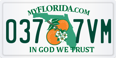 FL license plate 0377VM