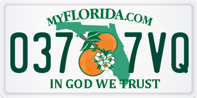 FL license plate 0377VQ