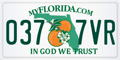 FL license plate 0377VR