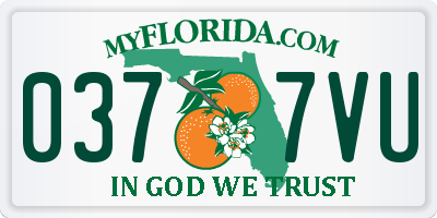 FL license plate 0377VU