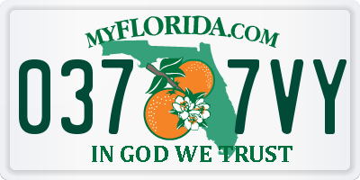 FL license plate 0377VY