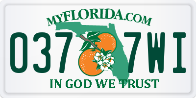 FL license plate 0377WI